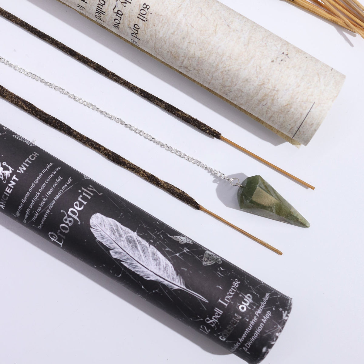 Kadzidełka Ancient Witch Pomyślność z wahadłem z awenturynu – zdjęcie 10
