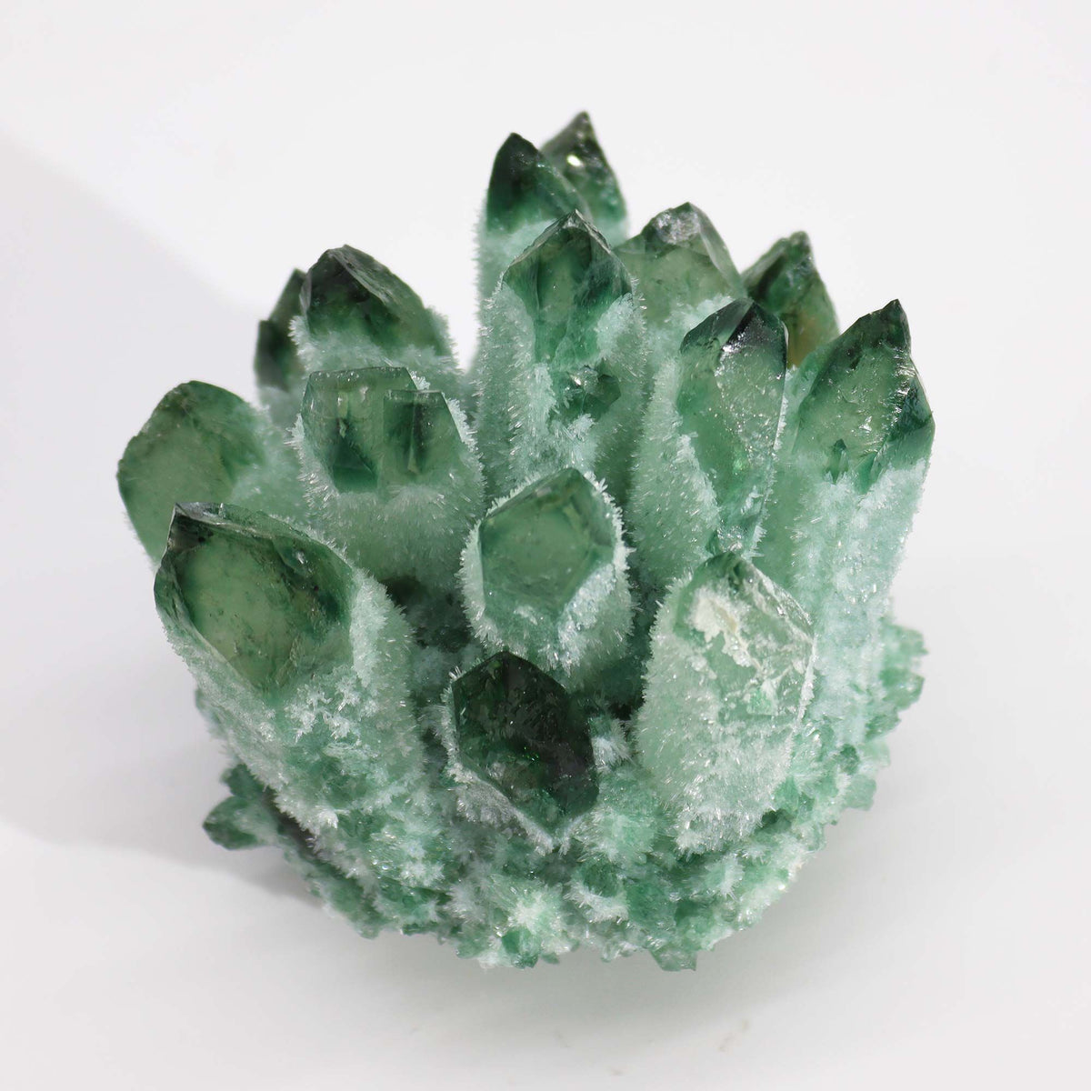 Druza kwarcowa, zielony ghost quartz – zdjęcie 4