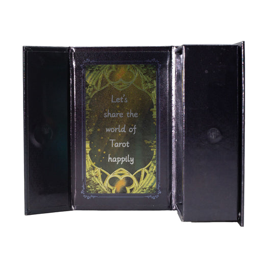 Holograficzny tarot Shuttle Mirror: talia z lustrzaną folią i książeczką – zdjęcie 2