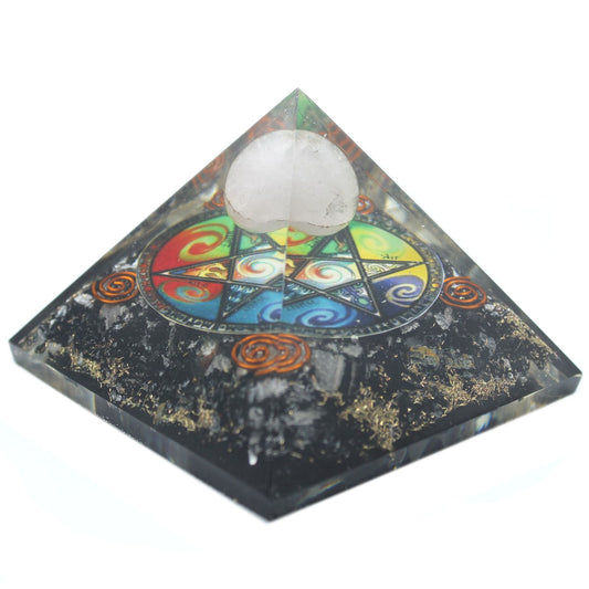 Piramida z orgonitu „Midnight Pentagon” 70 mm, ręcznie robiona – zdjęcie 2