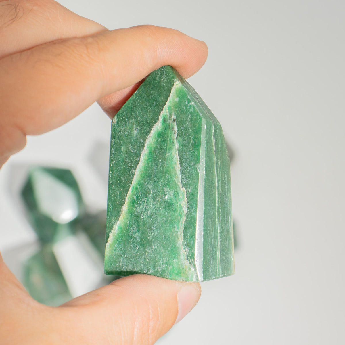 Szpice z jadeitu indyjskiego (Indian Jade), zestaw ok. 8 sztuk – zdjęcie 4
