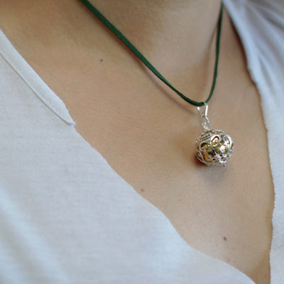 Srebrny dzwonek anielski „Healing”, 23 mm