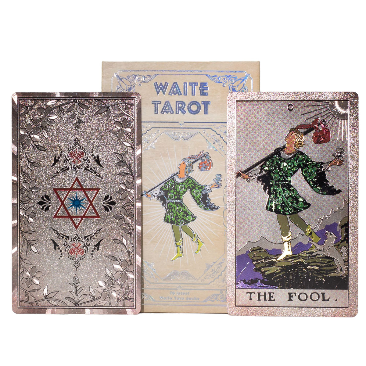 Srebrny tarot w tradycji Waite’a: talia ze srebrną folią i książeczką – zdjęcie 5