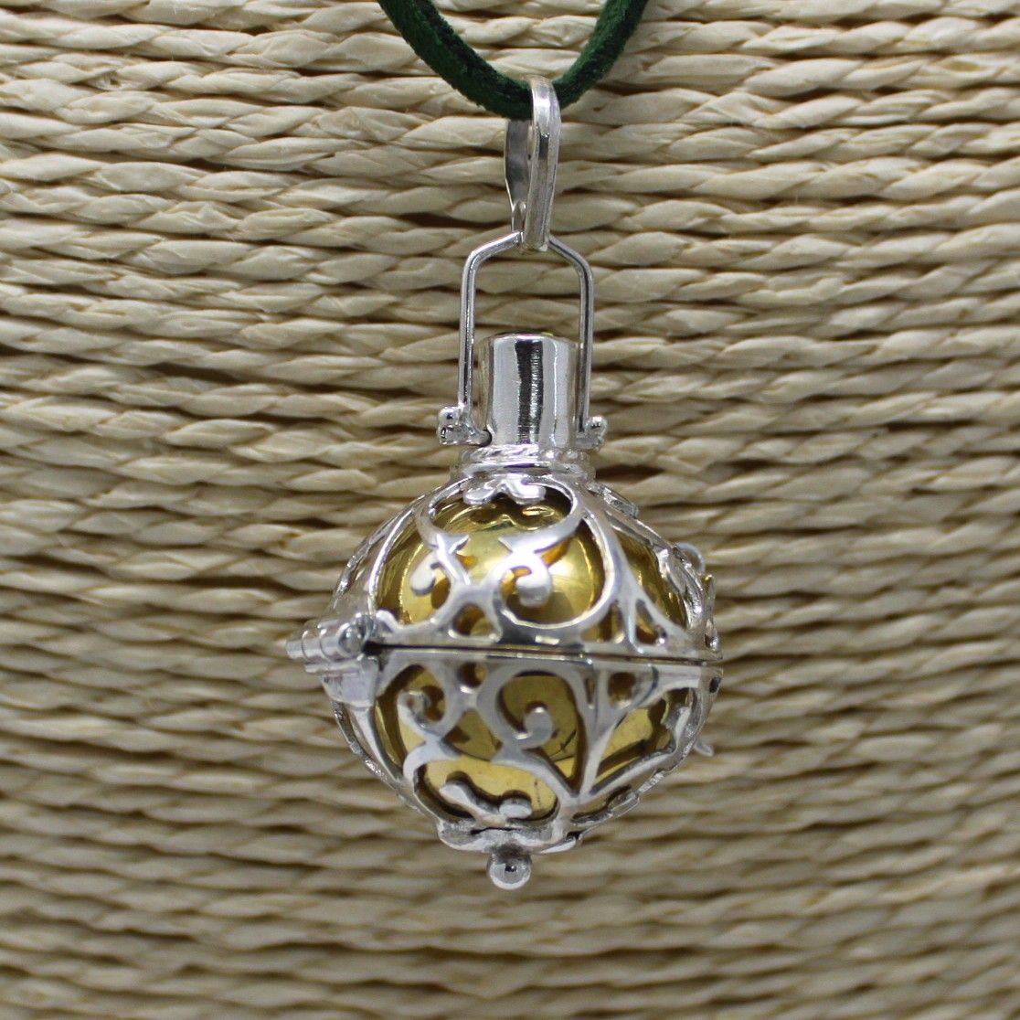 Srebrny dzwonek anielski „Healing”, 23 mm – zdjęcie 4