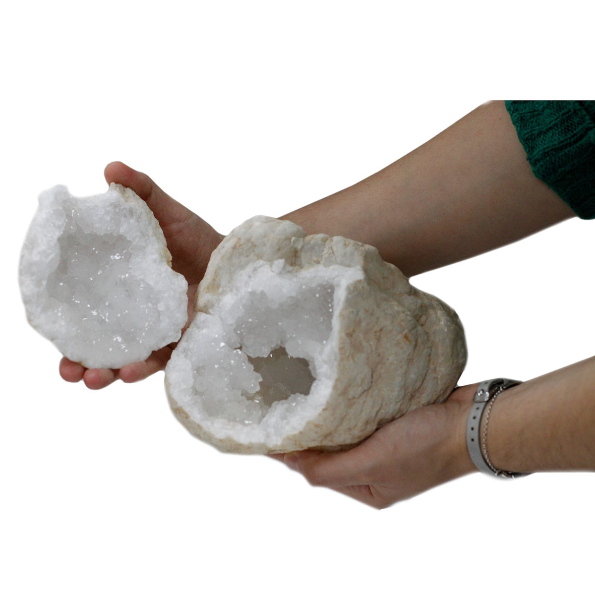 Duża geoda kalcytowa z Maroka, 15 do 18 cm – zdjęcie 9