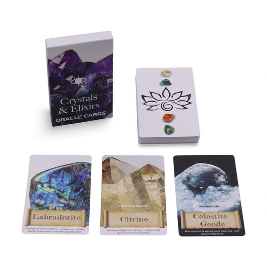 Karty wyroczni Crystals & Elixirs: 40 kart z kryształami i przesłaniami – zdjęcie 2