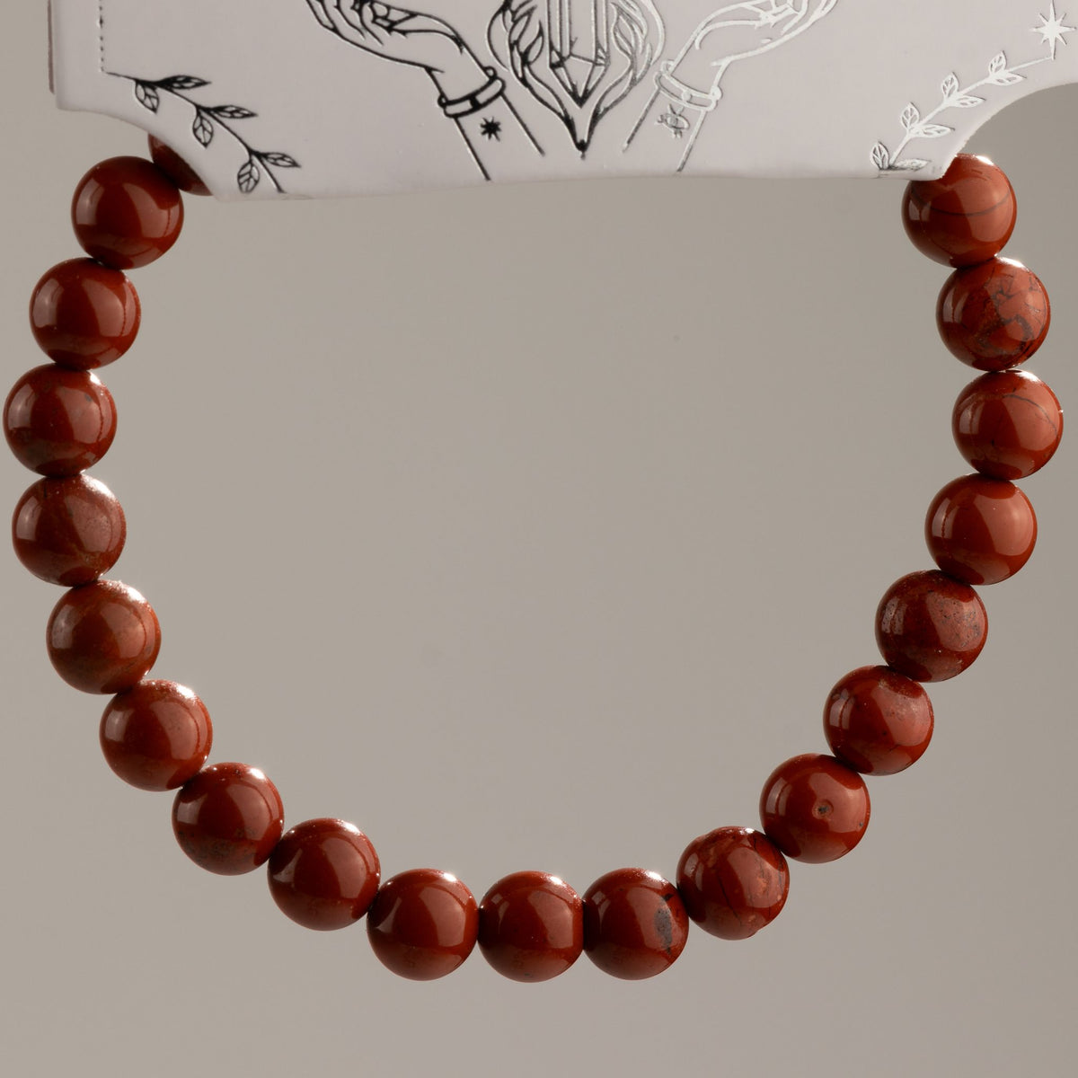 Delikatna bransoletka z karneolu, koraliki 6 mm – zdjęcie 2