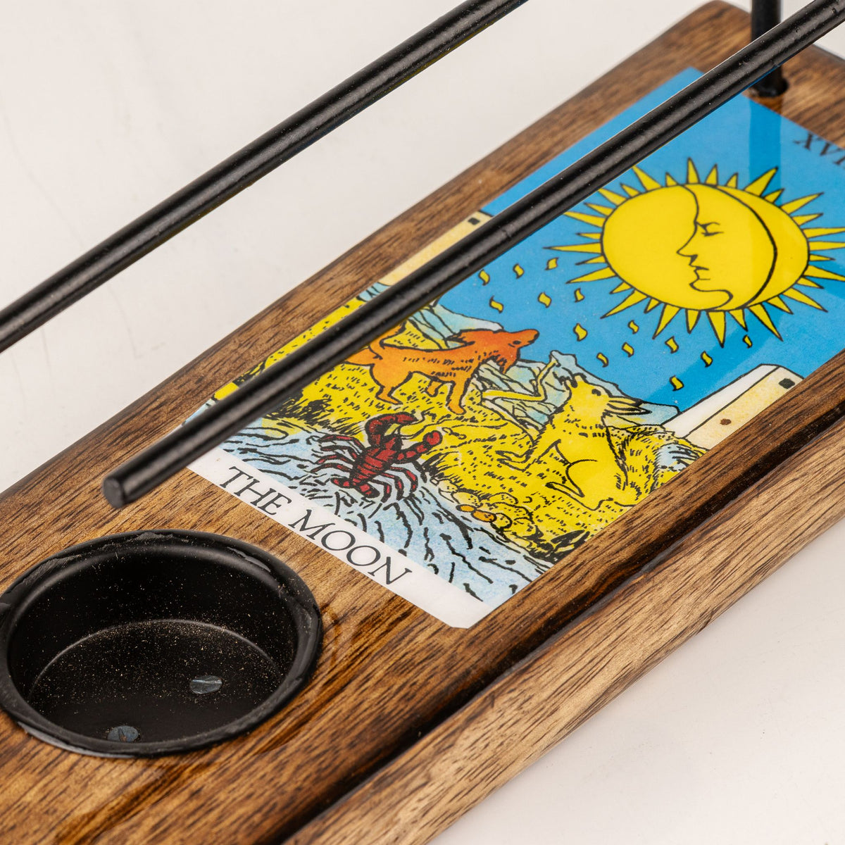 Duży podgrzewacz szałwii na tealight, karta tarota Księżyc – zdjęcie 7