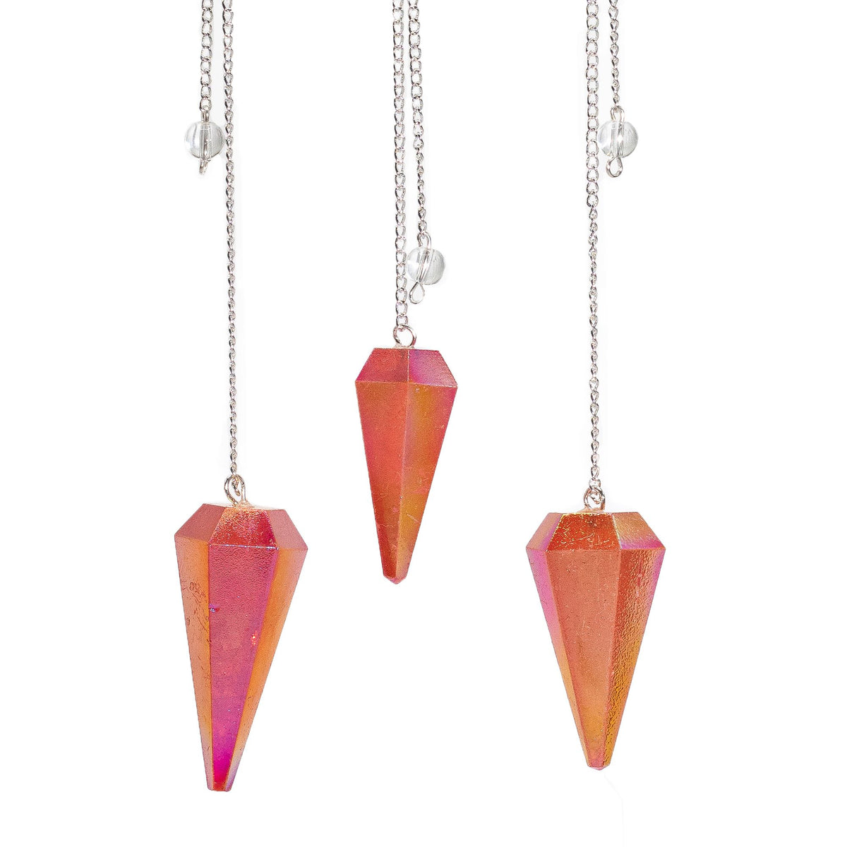 Wahadło sześciokątne Aurora Crystal, brzoskwiniowe, 4 cm