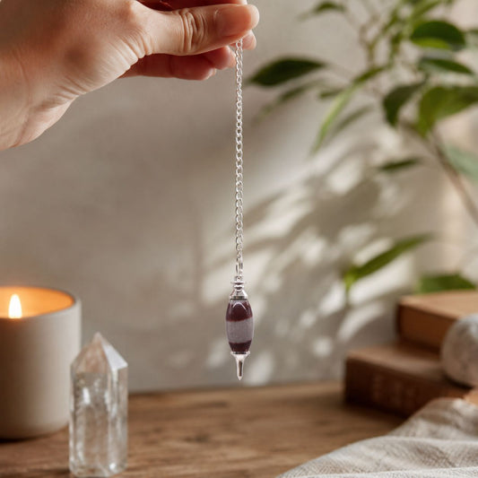 Wahadło Shiva Lingam ze szpicem, ręcznie robione
