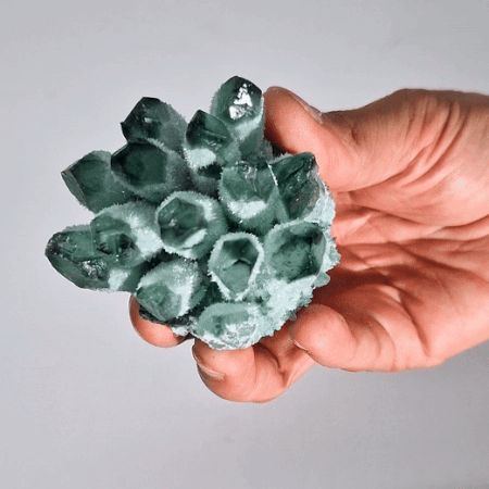 Druza kwarcowa, zielony ghost quartz – zdjęcie 3