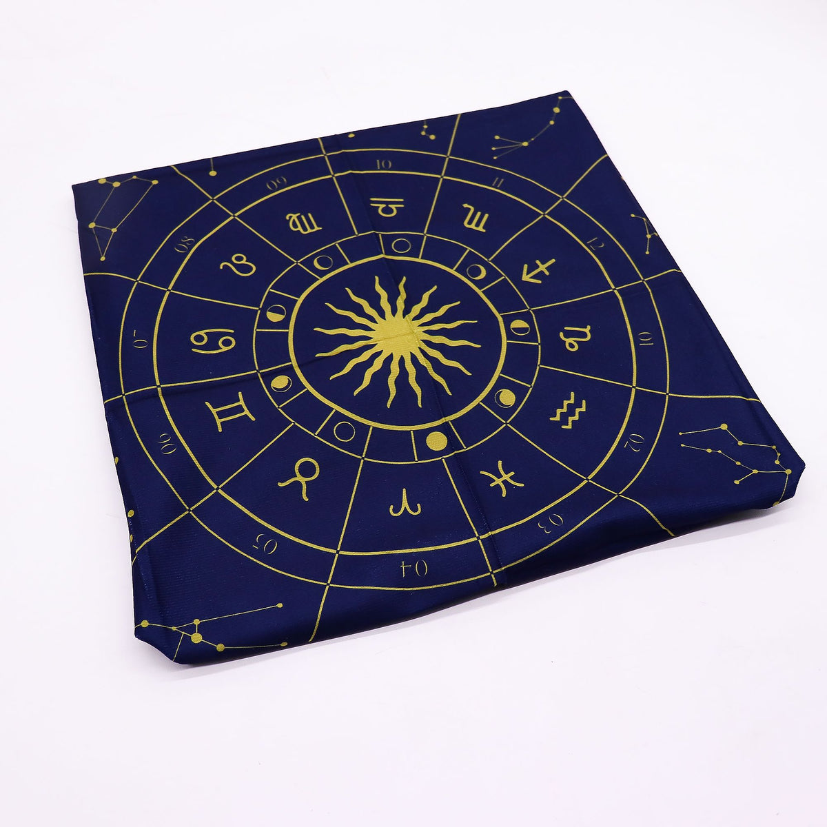 Obrus do tarota z kołem zodiaku, 75 x 75 cm – zdjęcie 5