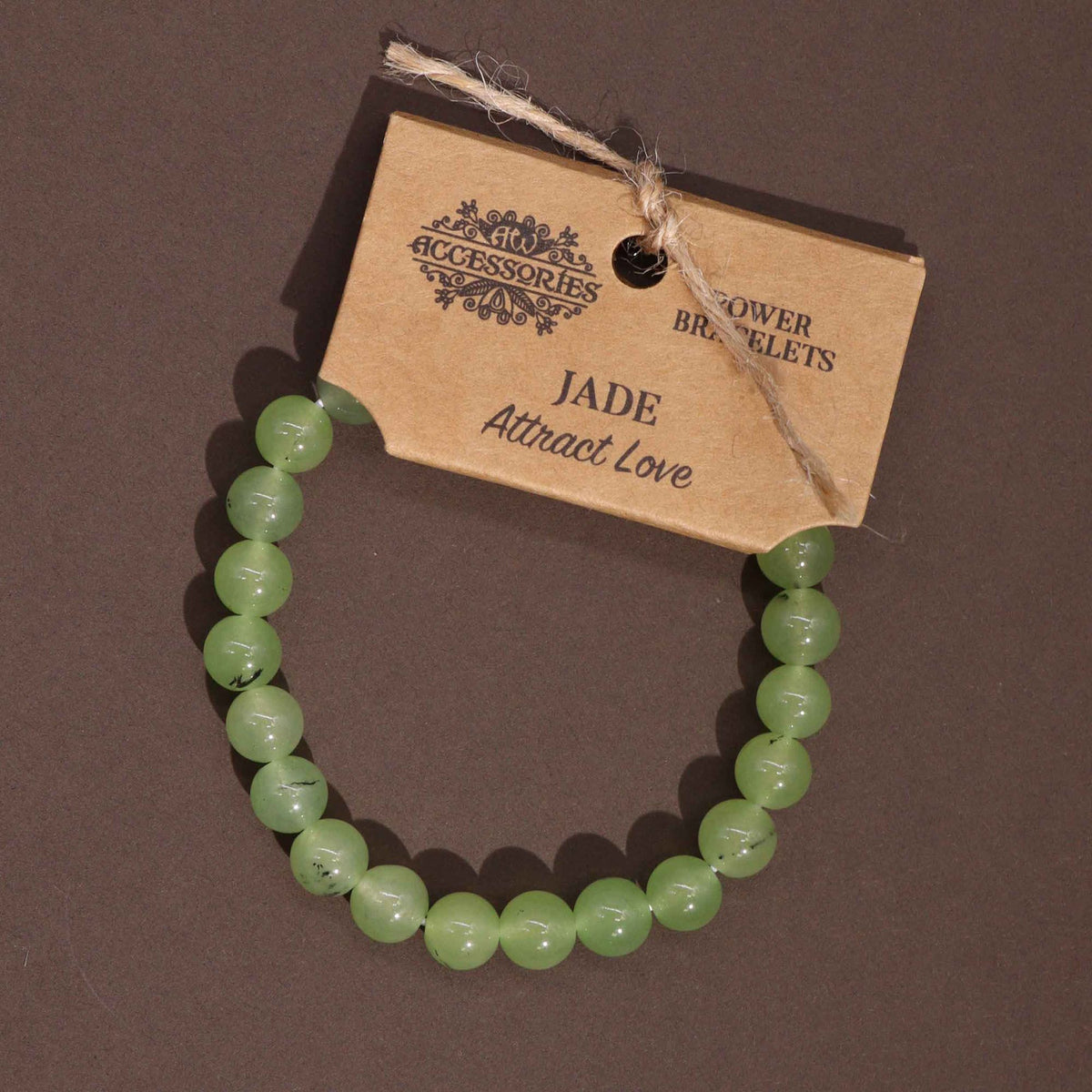Bransoletka z jadeitu, kamienie naturalne 8 mm, ręcznie robiona, unisex – zdjęcie 2