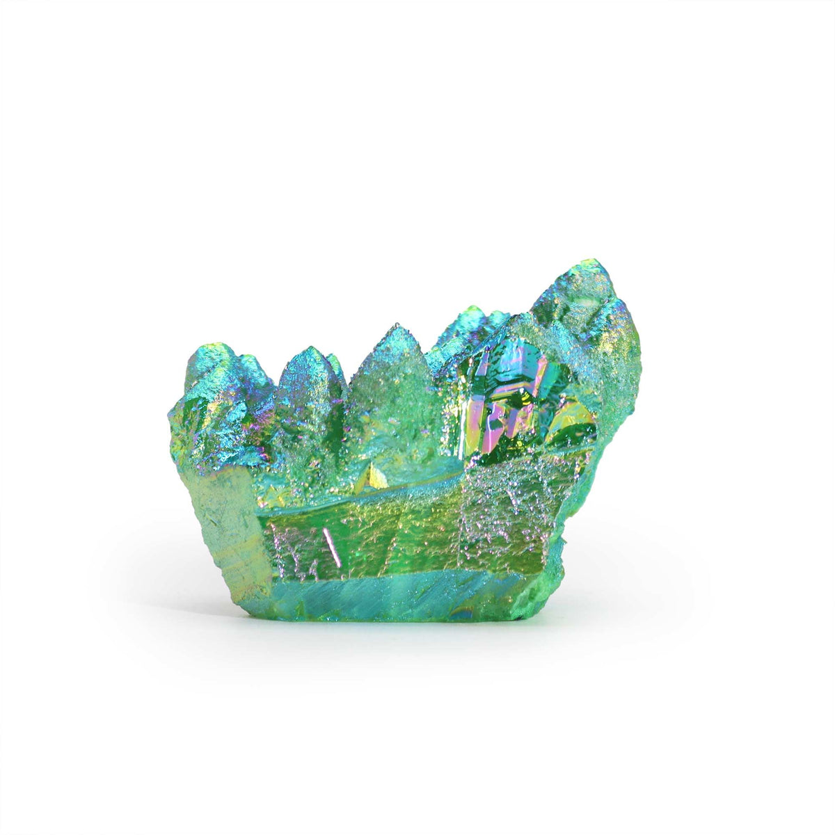 Kwarc z aurą Green Flame, średni