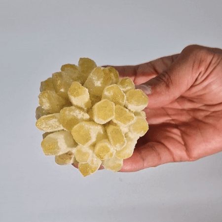 Druza kwarcowa, żółty ghost quartz – zdjęcie 3