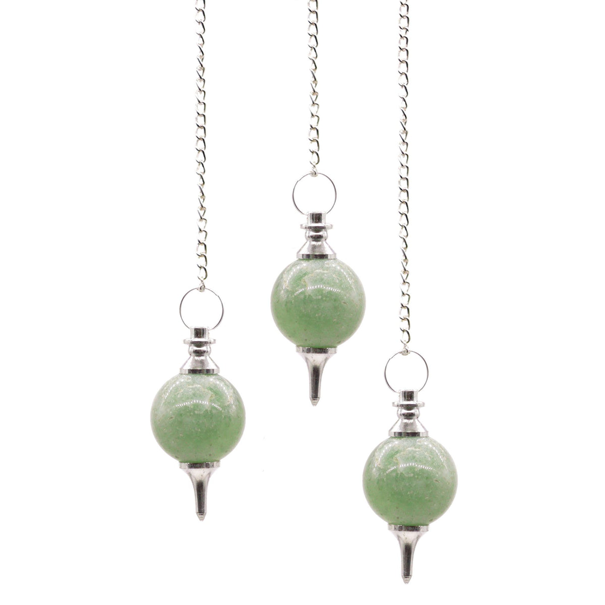 Wahadło z zielonego awenturynu z kulą
