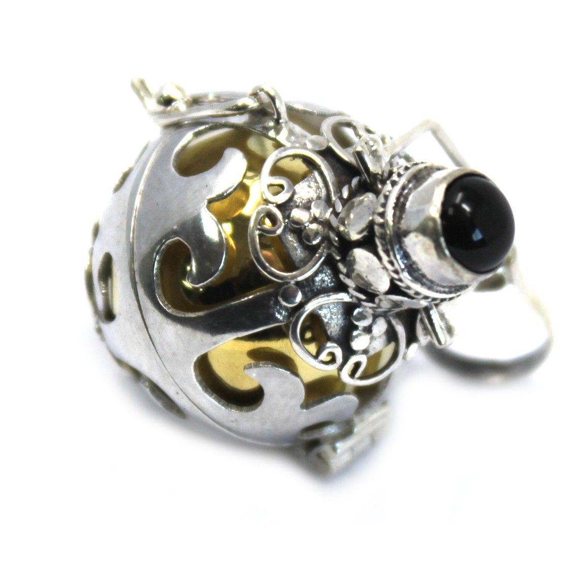 Srebrny dzwonek anielski „Dreams”, 18 mm – zdjęcie 2