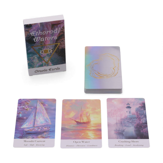 Karty wyroczni Ethereal Waters: 40 kart z syrenami i światłem księżyca – zdjęcie 2
