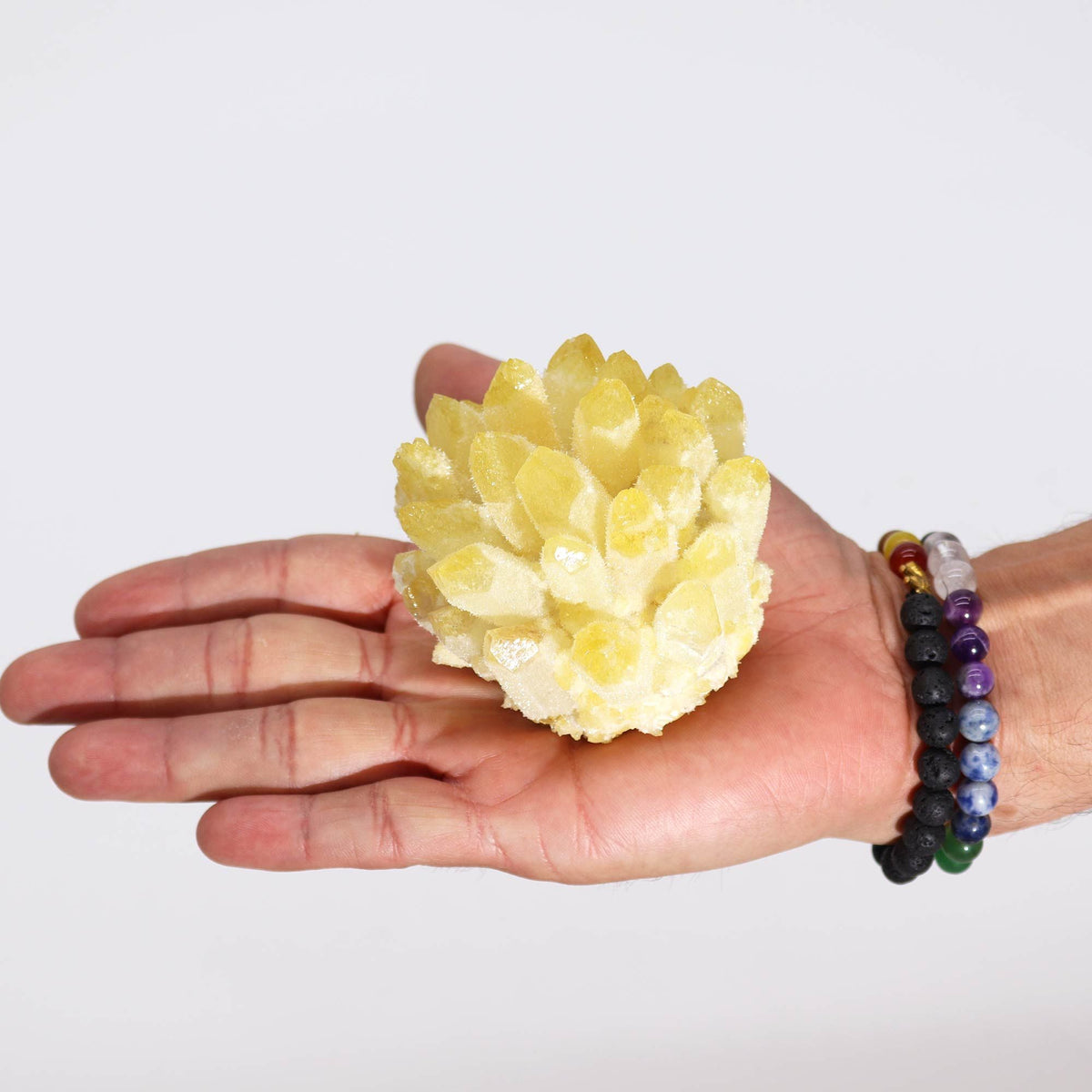 Druza kwarcowa, żółty ghost quartz – zdjęcie 2