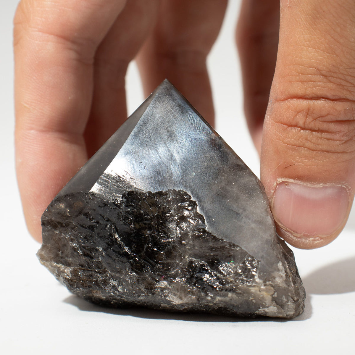 Polerowane szpice z kwarcu dymnego, zestaw ok. 5 do 6 sztuk – zdjęcie 4