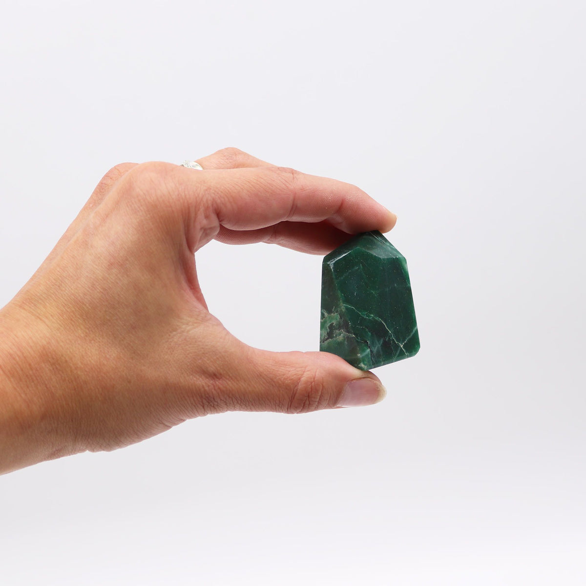 Szpice z jadeitu indyjskiego (Indian Jade), zestaw ok. 8 sztuk – zdjęcie 2