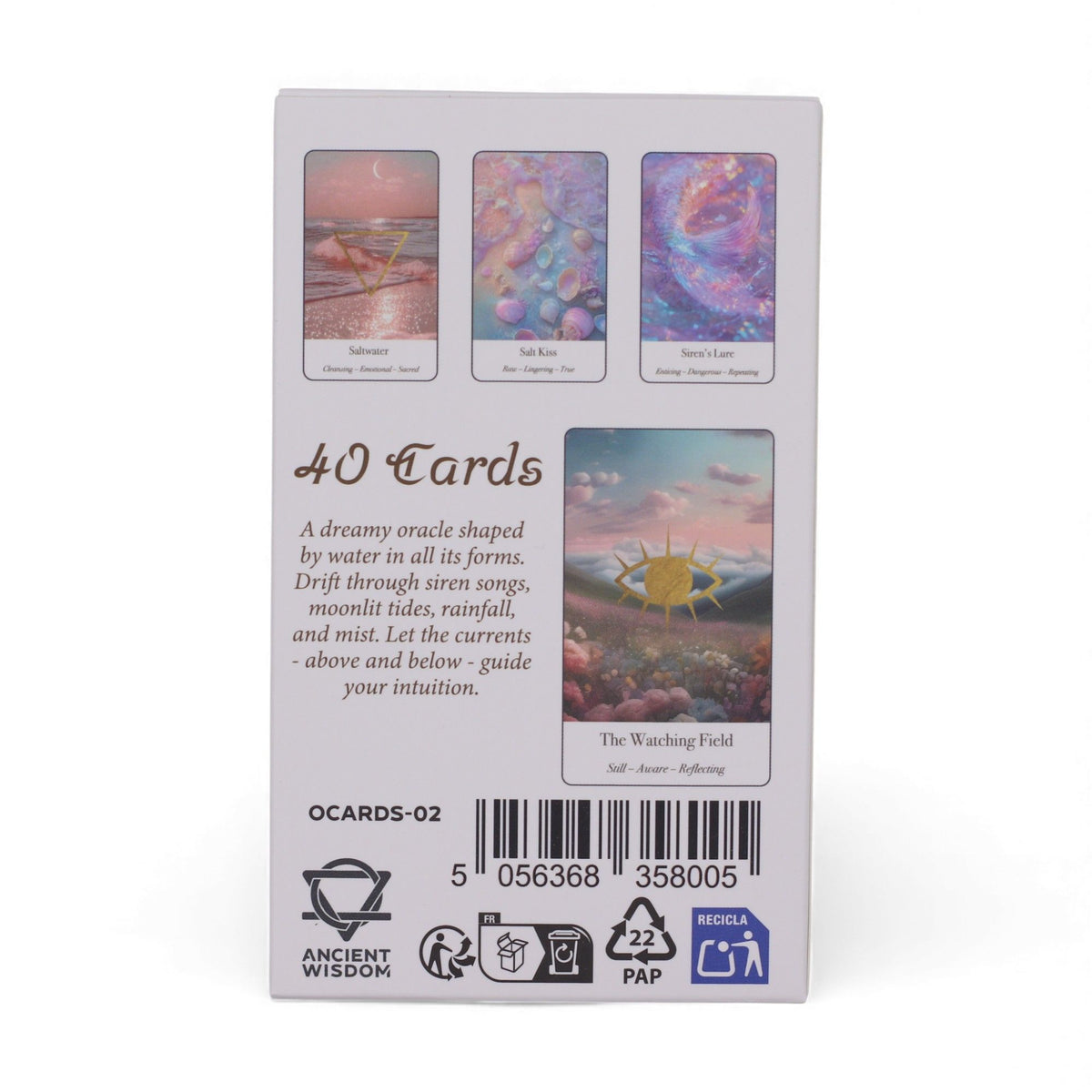 Karty wyroczni Ethereal Waters: 40 kart z syrenami i światłem księżyca – zdjęcie 4