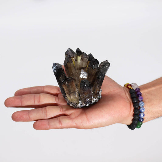 Klaster kwarcu wytworzony przez człowieka, dymny „ghost quartz” – zdjęcie 2