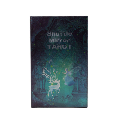 Holograficzny tarot Shuttle Mirror: talia z lustrzaną folią i książeczką