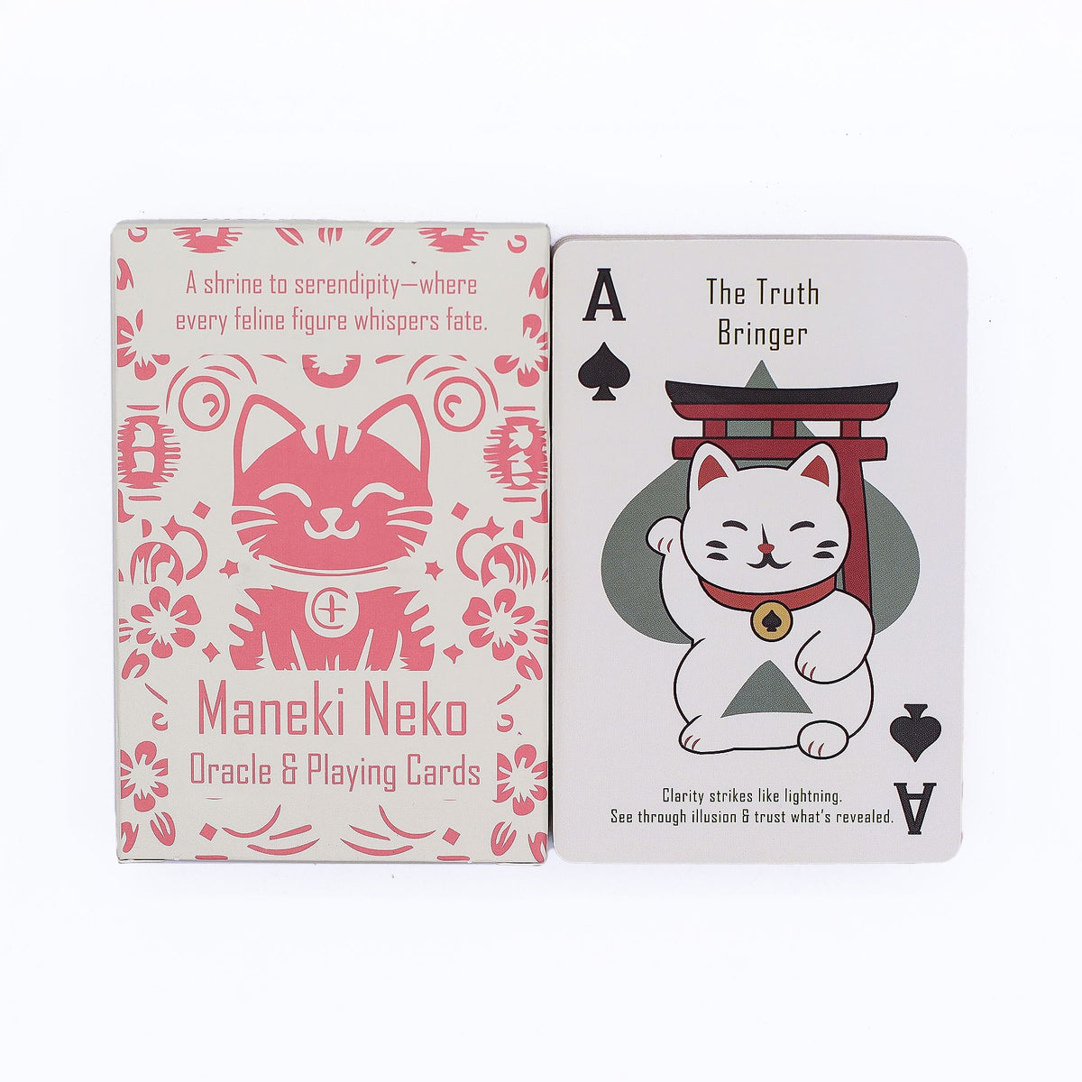 Karty do gry i wyroczni z kotami szczęścia – talia Maneki Neko – zdjęcie 10