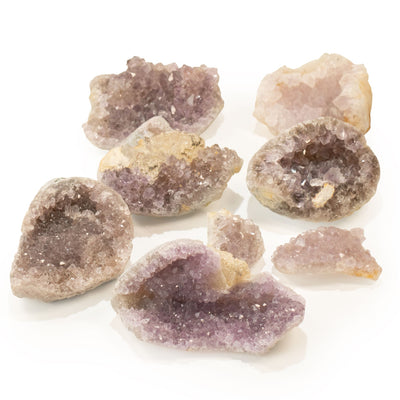 Zestaw geod ametystu, 4 do 6 sztuk po 3 do 5 cm (ok. 1 kg)