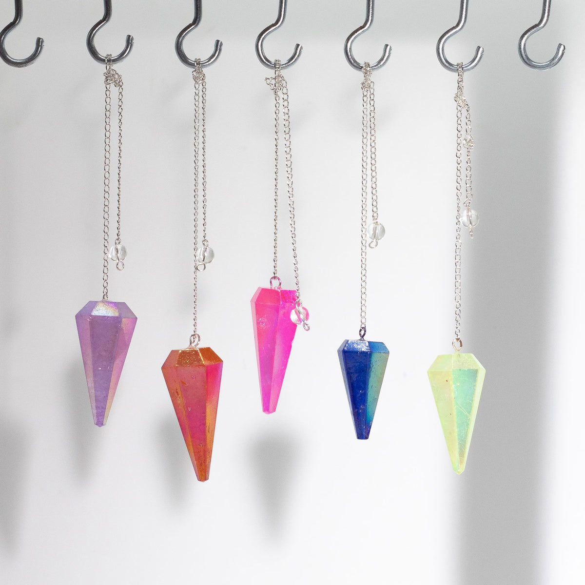 Wahadło sześciokątne Aurora Crystal, niebieskie, 4 cm – zdjęcie 2
