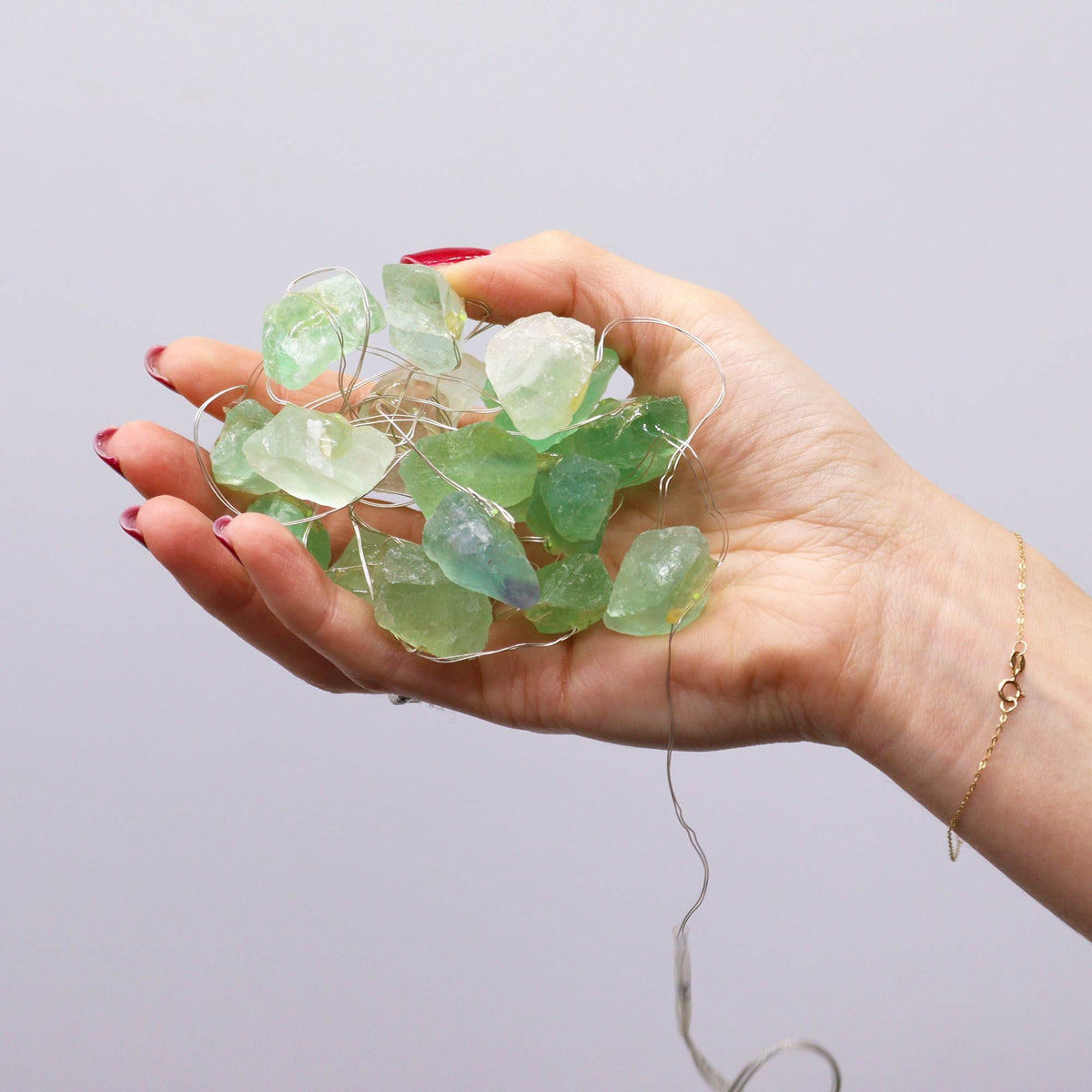 Sznur lampek LED na USB z kamieniami Crystal Jade – zdjęcie 4