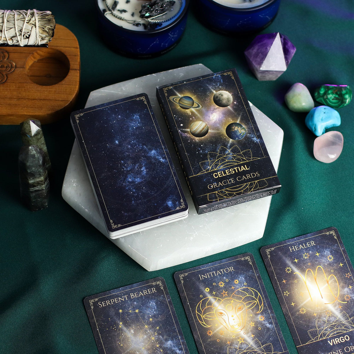 Karty wyroczni Celestial Energy Atlas: 40 kart o planetach i gwiazdach