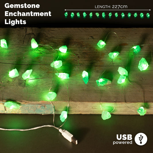 Sznur lampek LED na USB z kamieniami Crystal Jade – zdjęcie 2