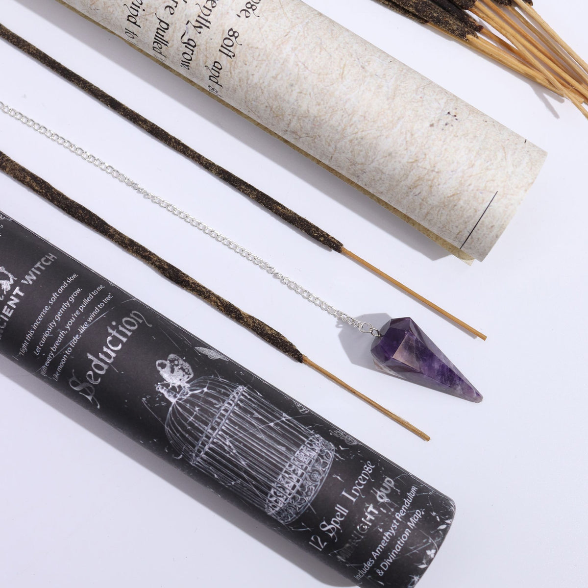 Kadzidełka Ancient Witch Uwodzenie z wahadłem z ametystu – zdjęcie 5