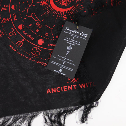 Obrus do wahadła Ancient Witch z okiem opatrzności, czarny i krwistoczerwony – zdjęcie 2