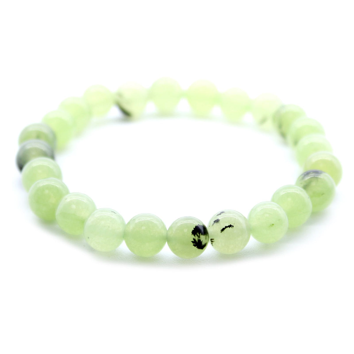 Bransoletka z jadeitu, kamienie naturalne 8 mm, ręcznie robiona, unisex – zdjęcie 3